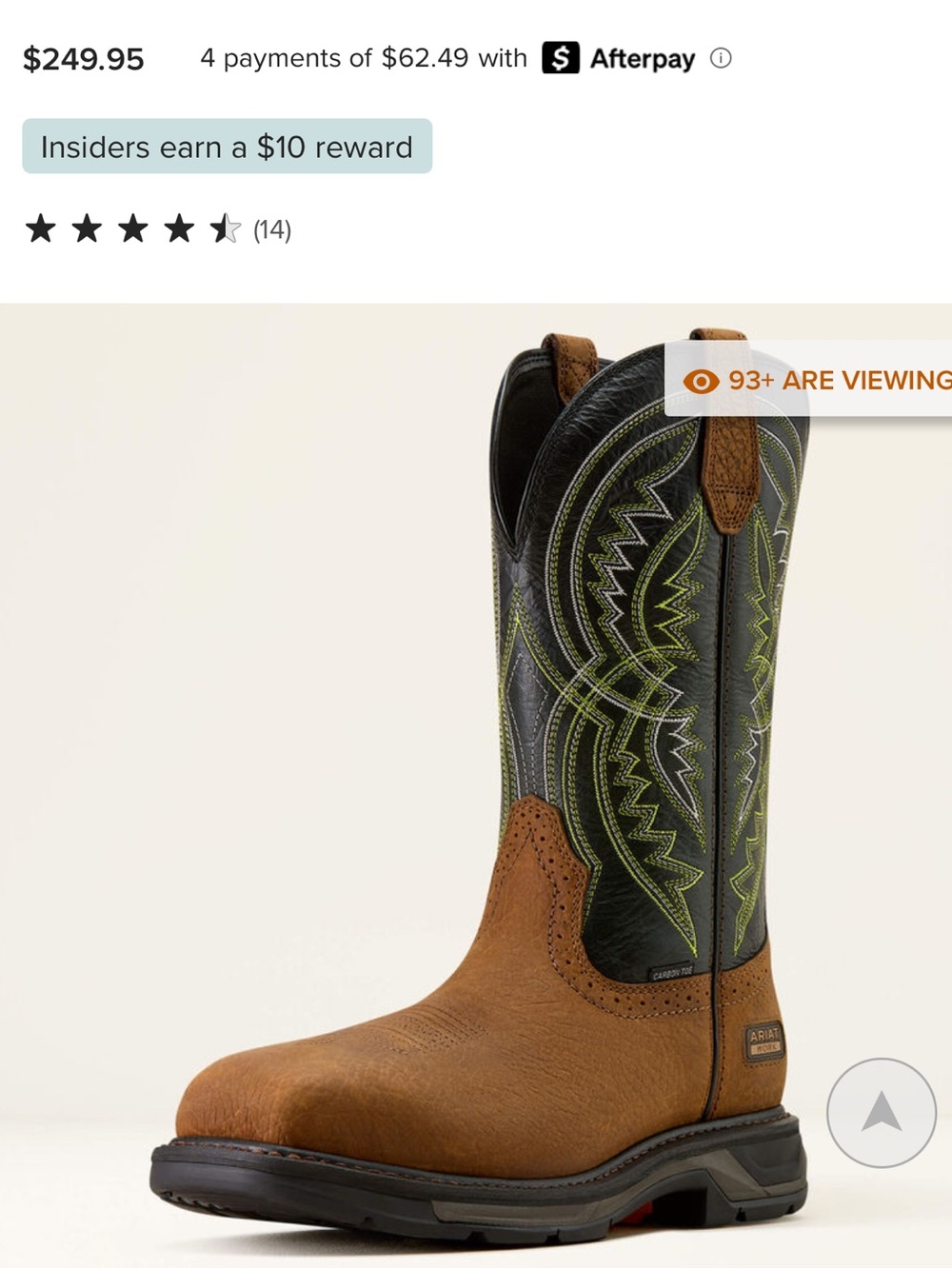 Ariat Men’s Work Hog XT Coil Wide Square Toe Boots - Wide Carbon Toe - 10.5 Wide